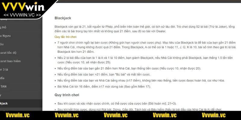 Một vài nguyên tắc cần nắm trong luật chơi Blackjack